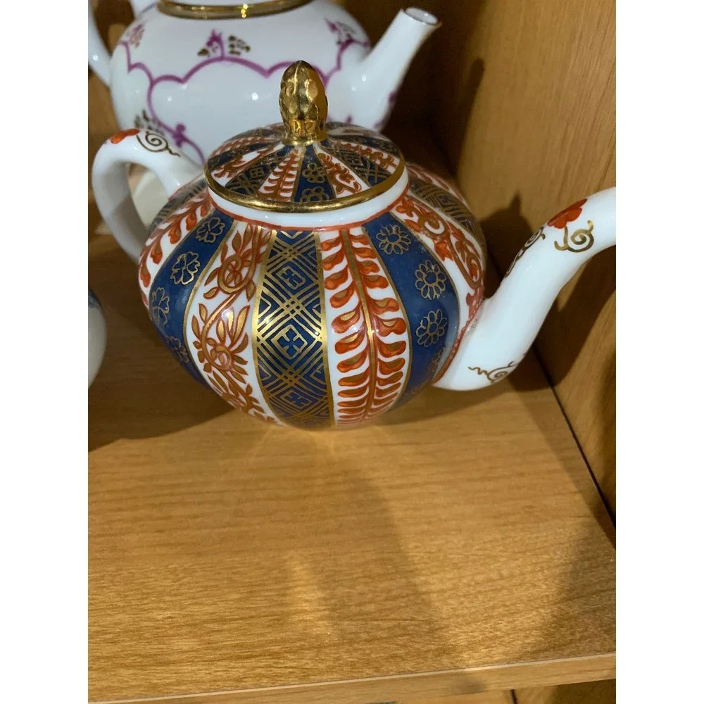 Franklin Mint Rare Porcelain Teapot Cottage French Country Minimalist Luxe 11 pc